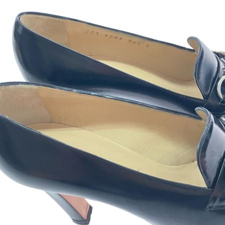  GUCCI グッチ パンプス ローファー ホースビット レザー 23.5cm  ブラック