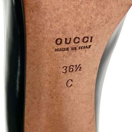  GUCCI グッチ パンプス ローファー ホースビット レザー 23.5cm  ブラック
