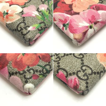  GUCCI グッチ ポーチ GGブルームス 内部ペン跡有 403006 ライトグレー