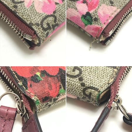  GUCCI グッチ ポーチ GGブルームス 内部ペン跡有 403006 ライトグレー