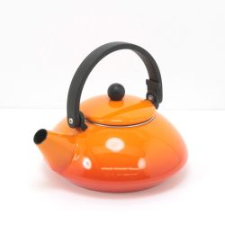 $$ LE CREUSET ルクルーゼ ケトル やかん 1.5L オレンジ ユーズド品 オレンジ Aランク