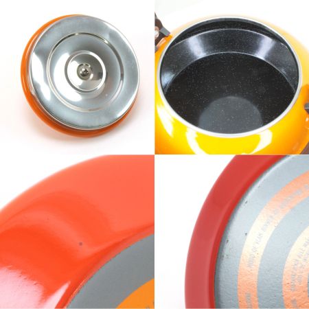  LE CREUSET ルクルーゼ ケトル やかん 1.5L オレンジ ユーズド品 オレンジ