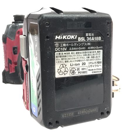  HiKOKI ハイコーキ インパクトドライバ WH36DD レッド