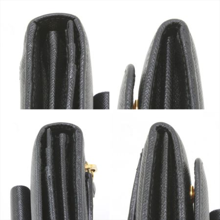  PRADA プラダ サフィアーノ 2つ折り長財布 ブラック