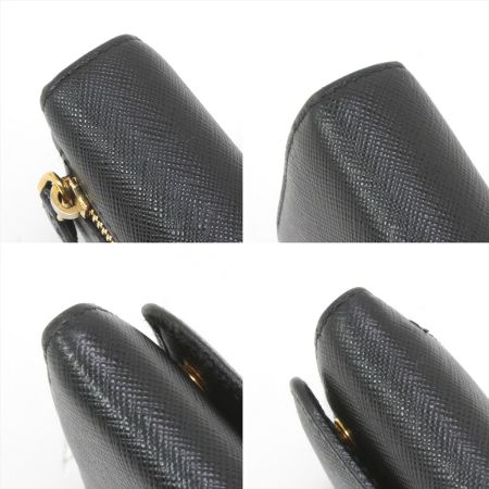  PRADA プラダ サフィアーノ 2つ折り長財布 ブラック