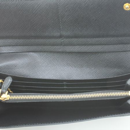  PRADA プラダ サフィアーノ 2つ折り長財布 ブラック