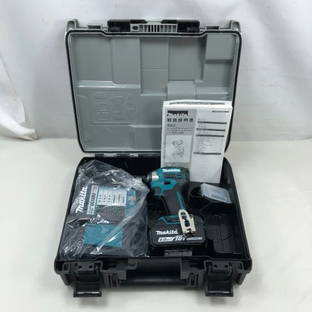  MAKITA マキタ 工具 インパクトドライバ 未使用品(S) 充電器・充電池1個・ケース付 コードレス式 TD173D ブルー