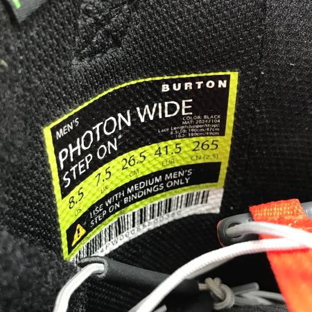  BURTON バートン スノーボードブーツ PHOTON WIDE STEP ON 26.5cm  ブラック