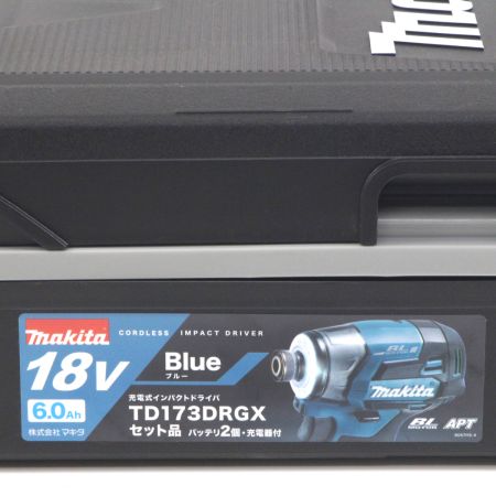 Makita マキタ  充電式インパクトドライバ TD173DRGX ブルー 18V 6.0Ah