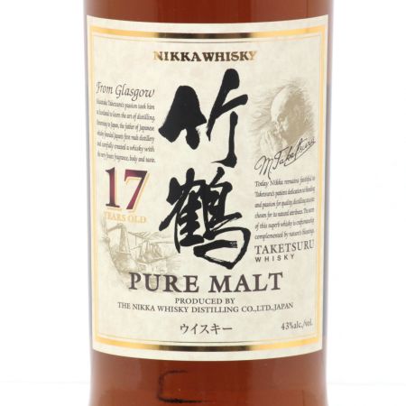 【北海道内限定発送】 NIKKA ニッカウヰスキー 竹鶴 ピュアモルト 17年 700ml 43度 ギフトBOX付 未開栓
