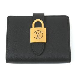 $$ LOUIS VUITTON ルイヴィトン ポルトフォイユ・ロウキー 2つ折り財布 M12408 ブラック Aランク