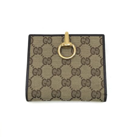  GUCCI グッチ 2つ折り財布 GG ホースビット 101603 ブラウン