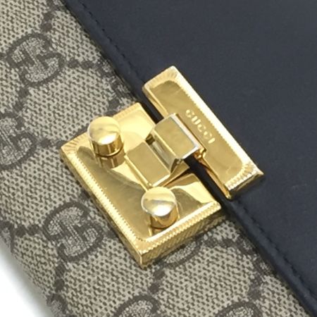  GUCCI グッチ GGスプリーム 長財布 453506 ブラック×カーキ