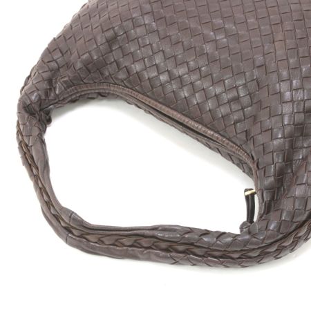  BOTTEGA VENETA ボッテガヴェネタ イントレチャート セミショルダーバッグ 115653 ダークブラウン