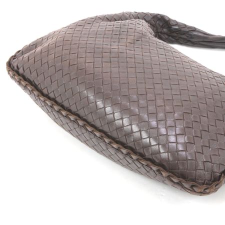  BOTTEGA VENETA ボッテガヴェネタ イントレチャート セミショルダーバッグ 115653 ダークブラウン