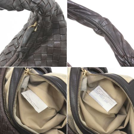  BOTTEGA VENETA ボッテガヴェネタ イントレチャート セミショルダーバッグ 115653 ダークブラウン