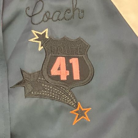  COACH コーチ リバーシブルスカジャン 228991 ネイビー×ホワイト