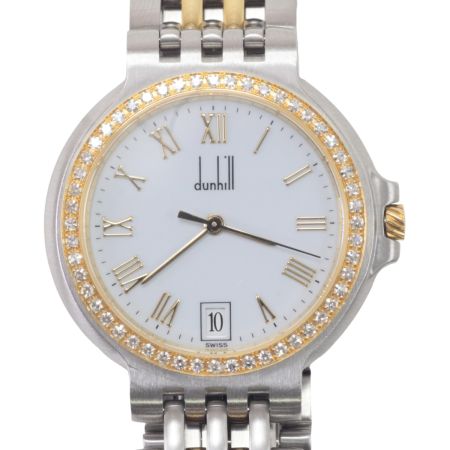  dunhill ダンヒル エリート メンズクォーツ 腕時計 ダイヤベゼル 24QPTM 63865