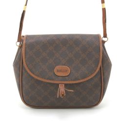 $$ BALLY バリ ショルダーバッグ ブラウン Cランク