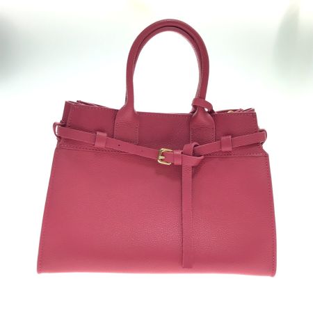  CHRISTIAN VILLA ハンドバッグ ショッキングピンク