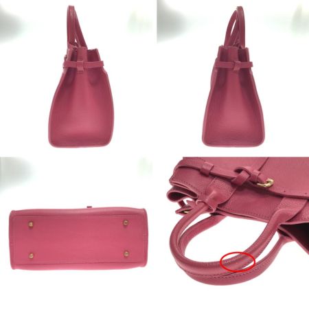  CHRISTIAN VILLA ハンドバッグ ショッキングピンク