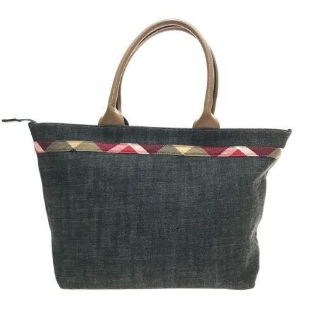  BURBERRY BLUE LABEL バーバリーブルーレーベル トートバッグ デニム リボン ネイビー