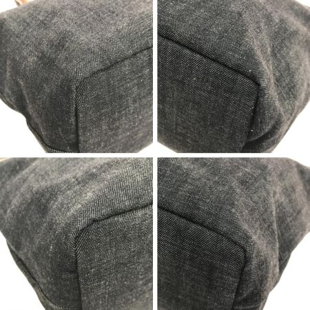  BURBERRY BLUE LABEL バーバリーブルーレーベル トートバッグ デニム リボン ネイビー