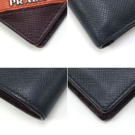  PRADA プラダ 2つ折り札入れ 2MO513 ネイビー