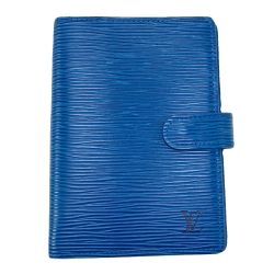 $$ LOUIS VUITTON ルイヴィトン 手帳カバー エピ アジェンダPM R20055 ブルー Bランク