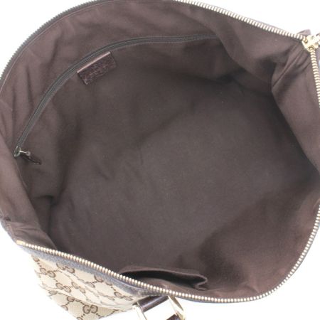  GUCCI グッチ トートバッグ GG キャンバス×レザー 141470 ブラウン×カーキ