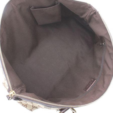 GUCCI グッチ トートバッグ GG キャンバス×レザー 141470 ブラウン×カーキ