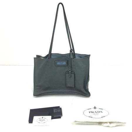  PRADA プラダ トートバッグ エティットショルダー 1BG122 ブルー