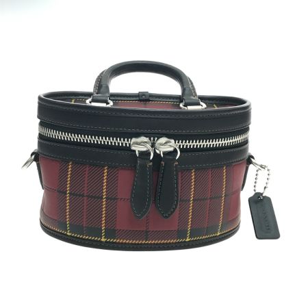  COACH コーチ ハンドバッグ トレイル バッグ ストラップ付 CG251 レッド×ブラック