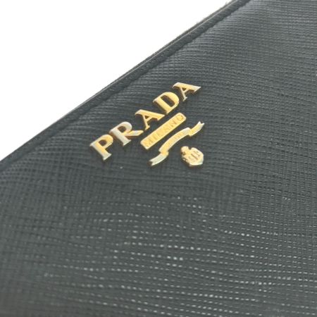  PRADA プラダ 長財布 L字ファスナー 全体的にヨゴレ有 ブラック