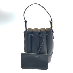 $$ Daniel Wellington ダニエル・ウェリントン セミショルダーバッグ ポーチ付 合成皮革 ブラック Aランク