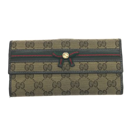  GUCCI グッチ 長財布 GGキャンパス 使用感有 2569332067
