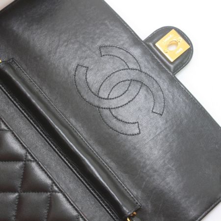  CHANEL シャネル ショルダーバッグ マトラッセ シングルチェーン ブラック
