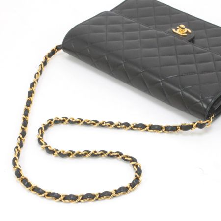  CHANEL シャネル ショルダーバッグ マトラッセ シングルチェーン ブラック