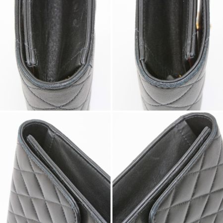  CHANEL シャネル ショルダーバッグ マトラッセ シングルチェーン ブラック