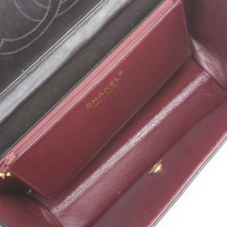  CHANEL シャネル ショルダーバッグ マトラッセ シングルチェーン ブラック