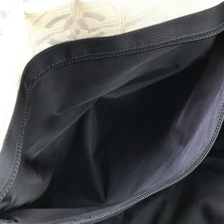  CHANEL シャネル トートバッグ ニュートラベルライン 底板破損有り ベージュ×ブラック