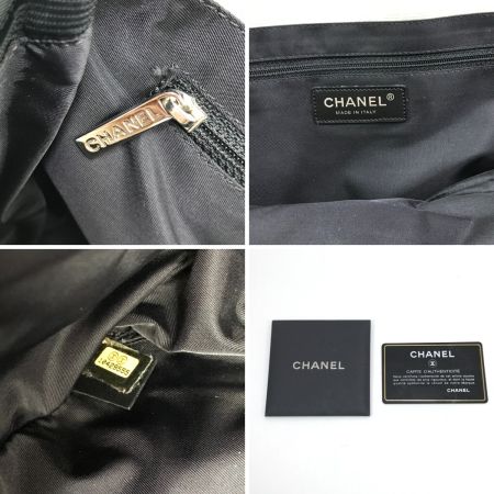  CHANEL シャネル トートバッグ ニュートラベルライン 底板破損有り ベージュ×ブラック