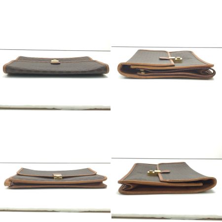  CELINE セリーヌ セカンドバッグ マカダム柄 本体のみ キズ・ヨゴレ有 M90 ブラウン