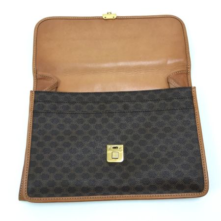  CELINE セリーヌ セカンドバッグ マカダム柄 本体のみ キズ・ヨゴレ有 M90 ブラウン