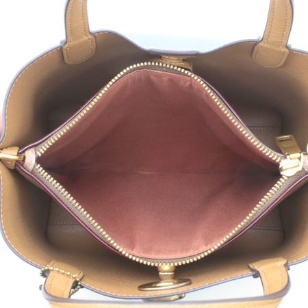  COACH コーチ 2wayハンドバッグ ストラップ付 C9092 スカイブルー