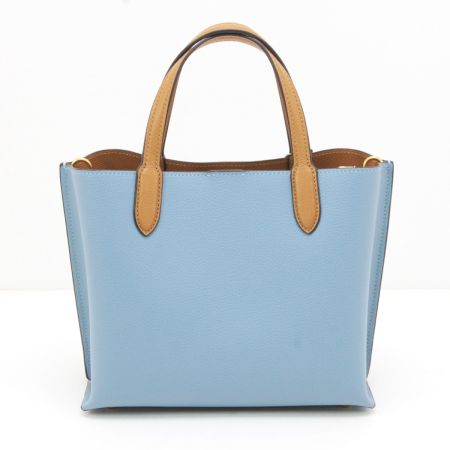  COACH コーチ 2wayハンドバッグ ストラップ付 C9092 スカイブルー