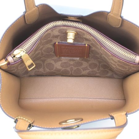  COACH コーチ 2wayハンドバッグ ストラップ付 C9092 スカイブルー