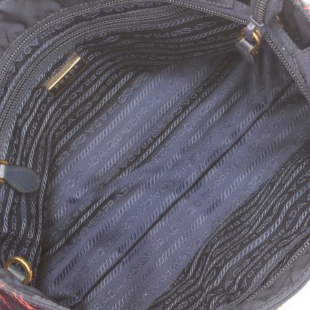  PRADA プラダ 2WAYハンドバッグ ネイビー