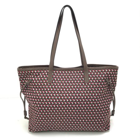  PRADA プラダ トートバッグ ショルダーストラップ欠品 使用感有 ナイロン B4001T レッド×ブラウン