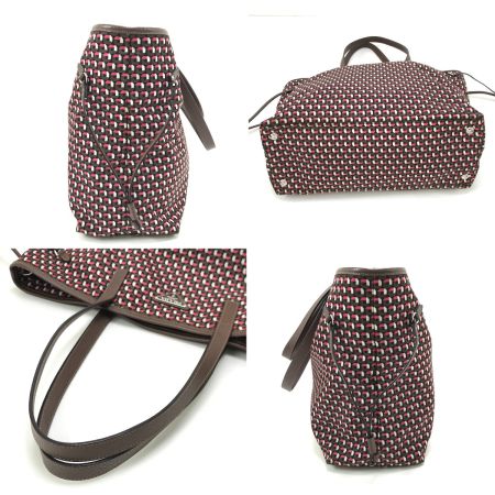  PRADA プラダ トートバッグ ショルダーストラップ欠品 使用感有 ナイロン B4001T レッド×ブラウン